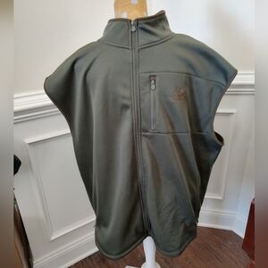 Ducks Unlimited Men's Olive Green Zip-Up Vest. XXL.